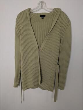 Gap Women’s Olive Green Hooded Knit Cardigan Large